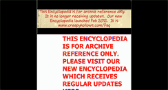 Desktop Screenshot of encyclopedia.creepyhollows.com